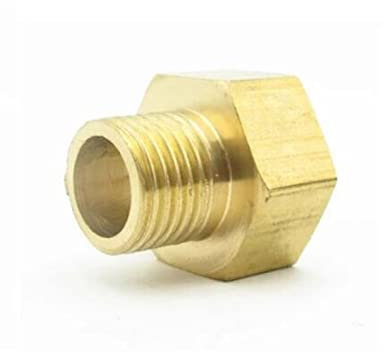 Lnanqing-Brass Adapter 1/8 1/4 3/8 1/2 3/4 1 BSP Female To Male Thread Brass Pipe Fitting Coupler Connector Adapter For Water Gas Fuel, Garden Hose Connector (Color : Female 04 x Male 03)