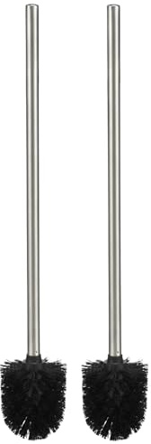Vani WC Bürsten Set Edelstahl 2er Set XL – Toilettenbürste mit Gratis Mikrofasertuch – Langlebige Klobürste für Bad und Toilette