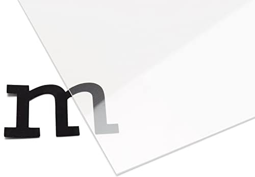 PLEXIGLAS® XT trasparente antiriflesso lastra in vetro acrilico multiuso per vetri interni ed esterni, 1,50 x 250 x 500 mm