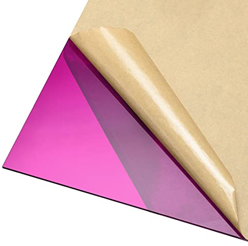 DMiotech Lot de 2 Plaques Acryliques PmmA de 3 mm D'Épaisseur de 12 x 12 Pour Projets D'Artisanat et de Bricolage, Couleur Violette Transparente