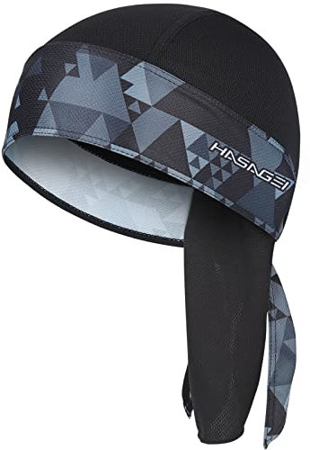 HASAGEI Bandana para hombre y mujer, transpirable, para deporte, para correr, de secado rápido, para el casco de ciclismo, de verano, para bicicleta, Geometría., Talla única