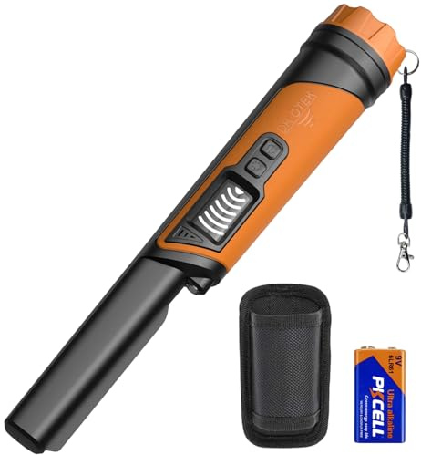 DR.ÖTEK Metal Detector Pinpointer, IP68 Completamente Impermeabile, Pinpointer Portatile con Schermo LCD, Innovativa Funzione di Cancellazione delle Interferenze, Maggiore Sensibilità, 3 Modalità