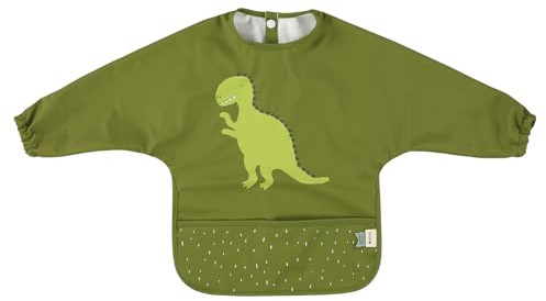 Trixie - Bavoir à Manches Longues Imperméable avec Poche (Mr. Dino)