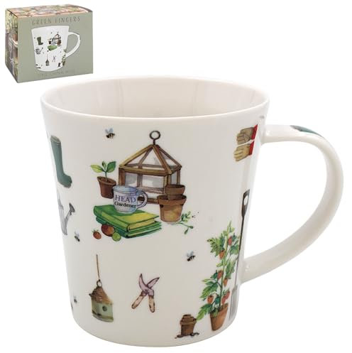 The Leonardo Collection Green Fingers Gardening Design Tasse aus feinem Porzellan