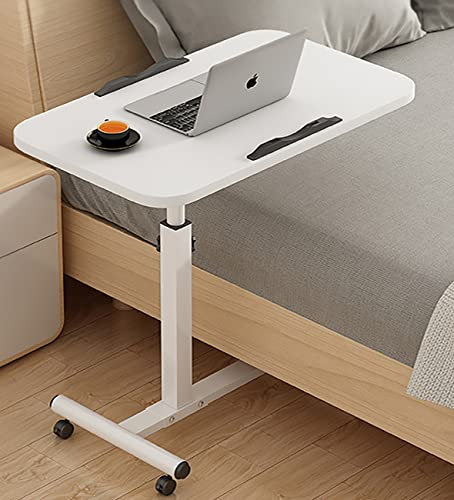 Medizinische Betttische,Faltbarer Nachttisch mit Rollen,höhenverstellbarer mobiler Betttisch,rollbarer Laptop-Computertisch,Sofa-Beistelltisch für Büro,Krankenhaus und Zuhause