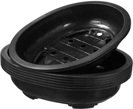 BESPORTBLE Lot de 6 Pots de Fleurs en PP Ovales pour Jardin Extérieur, Résistants aux Chocs L’Usure, pour Plantes Vertes