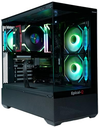 Epical-Q Ordenador sobremesa Gaming Auntenor AMD Ryzen 5 5600, 32GB, 1TB SSD NVME, RTX 3050 + Windows 11 Pro