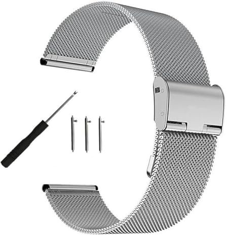 Uhrenarmband Massiv Edelstahl Uhrenarmband Armband Uhrenarmbänder 14 16 18 20 22 24 mm Schnellverschluss aus Edelstahl und Milanaise-Uhrenarmband aus Metall, faltbare Uhrenschnalle, universelles Uhren