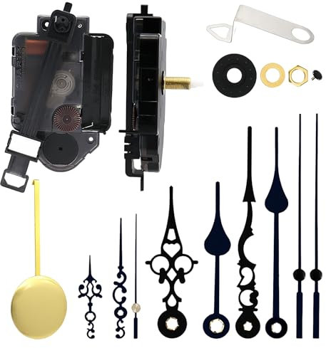 BORDEAG Movimento Silenzioso al Quarzo A Pendolo, Movimento al Quarzo A Pendolo, Meccanismo Orologio da Parete, Ovimento A Pendolo al Quarzo con Meccanismo A Pendolo(15 Mm)