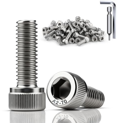 TXXATX 25 Stück Zylinderkopfschrauben M6x20 mm Schrauben Edelstahl A2 V2A DIN 912 Sechskantschrauben Zylinderschrauben mit Innensechskant Vollgewinde Inbusschrauben für Mechanische Möbelreparatur