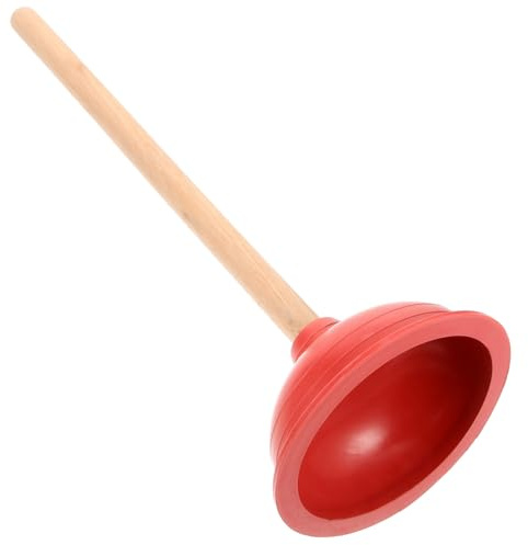 HOUDERCO Ventouse Sanitaire pour WC en Bois et Caoutchouc, Anti-Usure | Outil de Débouchage Portable, Facile à Nettoyer, pour Salle de Bain et Toilettes