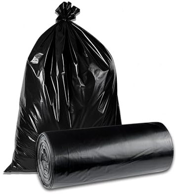 AIBULO 70L Heavy-Duty Bin Bags – 6 Rolls (300 Bags) – Industrial Strength Refuse Sacks with Leakproof Design – Premium Black Waste Liners for Homes, Businesses, Cleaning & Outdoor Projects