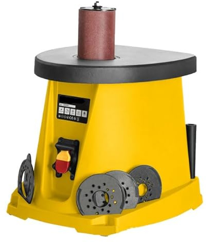STDZQCWY 450W Oscillating Spindle Sander, Electric Drum Sander, Maximum Speed 2000 RPM/MIN, With Cast Iron Table, 5 Rubber Shafts, 3 Set Of Sandpaper, For Woodworking Projects