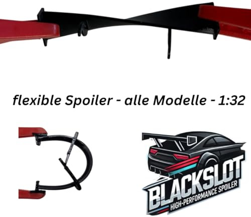 Blackslot Flexibler Spoiler – Carrera Zubehör im Maßstab 1:32, kompatibel mit allen Carrera 132 Modellen, Carrera Bahn Tuning Ersatzteil Kleinteil (Liste aller Fahrzeuge)