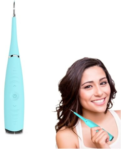 Détartreur À Ultrasons, Dentica Brosse à dents électrique rechargeable,Brosse À Dents Portable, Adapté À L'élimination Du Tartre Et À L'hygiène Bucco-dentaire (Bleu)