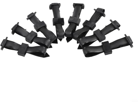 Lot de 8 attaches réglables en PVC robuste pour soutenir les arbres fruitiers, les arbustes et les plantes de jardin avec boucle de réglage facile (45 x 2,5 cm)