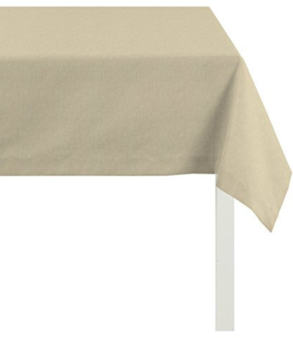 Apelt Tischdecke, Polyester-Baumwolle, Braun, 140 x 250 x 0.5 cm