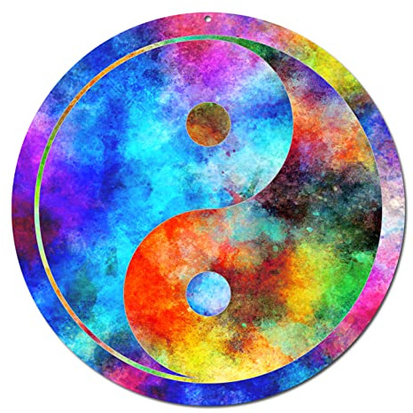 Sun catcher Yin and Yang No. 19. Ø 8 inch Lightcatcher symbol opposites hanger window picture shatterproof acrylic glass Suncatcher eye-catcher gift idea decoration window