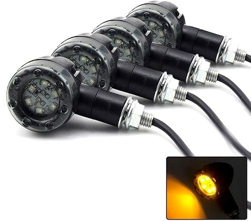 SFONIA 4pcs Motorrad Blinker Licht 13LED 12V Blinkerleuchten Motorrad Blinker Licht Wasserdicht Universal Scooter Quad Cruiser Off Road