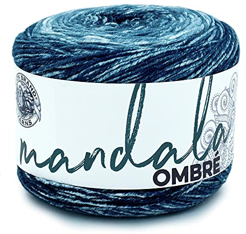 Lion Brand Yarn Mandala Ombre Multicolor Yarn for Knitting, Crochet, and Crafts, Harmony, 1 Pack, Acrylic Aran Fiber for Knit Blankets, Crochet Hats, and Soft Shawls