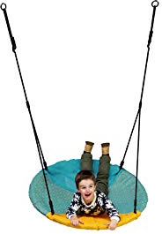 Hörby Bruk 4153 Balançoire nid d'oiseau Stable et résistante à l'eau pour Deux Enfants et Plus Turquoise 2-2,5 m Max. 150 kg Ø 98 cm