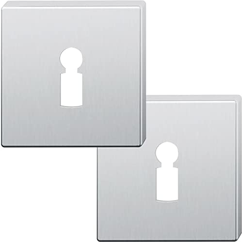 Schlüsselrosette-Paar 12 1704 VA 6204 Schildst.7,2mm BB quad.FSB