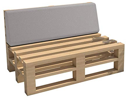 chilly pilley Palettenkissen Gartenkissen Wasserdicht Palettenauflage Palettenpolster Indoor Outdoor Waschbar Abnehmbar Sitzkissen Rückenkissen (Rückenkissen 120x40x10/20, Silber)