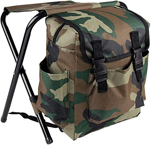 GQYYS Rucksack Angelhocker,Camping Stuhl mit Rucksack, Multifunktionaler Klappbarer Angelrucksack mit Hocker, Ultraleichter Wasserdichter Outdoor Klappbarer Campingstuhl Super