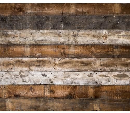 murando Fototapete selbstklebend Holz 196x140cm Foto Tapete Tapetenfolie Möbelfolie Wandverkleidung Wandtapete Motivtapeten Bildtapete Wohnzimmer Schlafzimmer 3d Effekt Bretter Holzoptik Holzwand