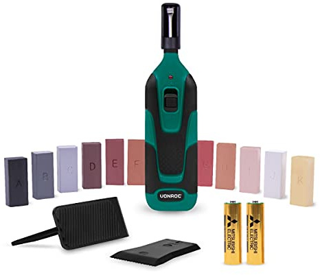 VONROC Laminat & Holz Reparatur Set 11 Farben Batterien Spachtel Schaber Schwamm Tuch