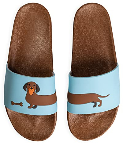 Dedoles Badeschuhe & Hausschuhe Damen Herren & Kinder Badesandalen lustige Designs Bücher Kaffee Party Pizza Fuchs Bär Lama Wolken Geschenk