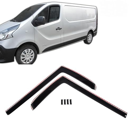 J&J AUTOMOTIVE | GP Deflecteurs d'air Déflecteurs de Fen?tre Latérale Compatible avec Trafic Depuis 2014, Ensemble 2 pcs, Aérodynamique