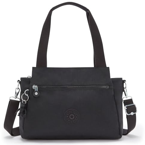 Kipling Elysia Mittelgroße Schultertasche, Schultertaschen, Black Noir (Schwarz)