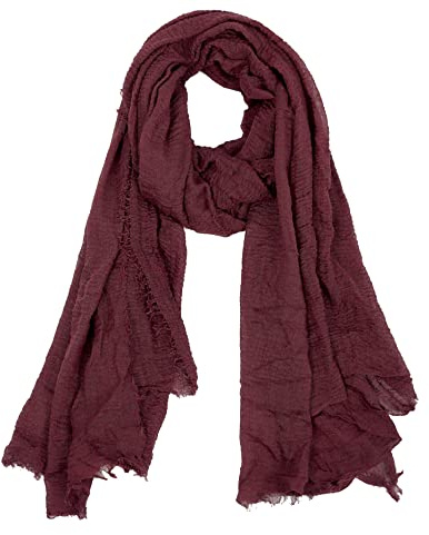 Van Der Rich ® - Bufanda Cuello Arrugado Hombre Mujer (Bordeaux, TU)