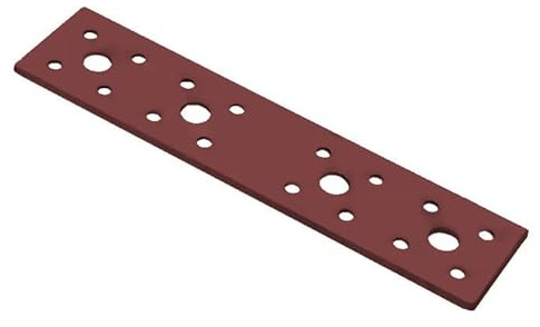 BPC Fixings Dual Coated Flat Bracket 10-Piece Set, 180 mm Length x 40 mm Width