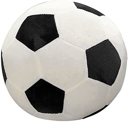 Fußball Plüschtier Spielzeug, Stoffball Softball mit 30cm Durchmesser - Weich Fußball Sportball Flauschig Gefüllte Plüsch Fußballkissen Plüschkissen Waschbar Spielbälle für Kinder Jungen Mädchen
