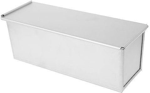 BESPORTBLE Utensilios para Hornear Caja Tostada Caja Aleación De Aluminio Chapado Pan Molde Plata con Tapa para Hornear Pan Bandeja De Postres