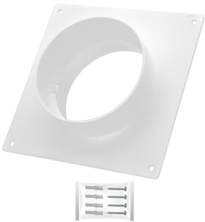 H&C VENT Wandflansch für Klima & Lüftungssystem - Wand Flansch, Rohrverbinder & Wandanschluss - Schlauch Adapter für Abluftschlauch, Lüftungsschlauch, Klimaanlage (Ohne Ventil I Wand, Ø 150 mm)
