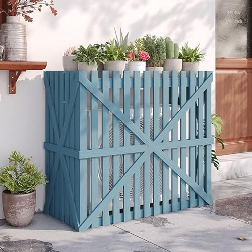 MMOU Klimaanlage Abdeckung, Klima Splitgerät, Schutzgitter für Klimaanlagen, Outdoor Sonnenschutz, Klimagerät für Außengeräte, Geeignet für Externe Klimageräte (Color : Blue, Size : 105 * 50 * 95CM)