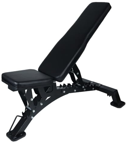 Banco de Musculación Declinable Ajustable Viok Sport con Respaldo Reclinable y Soporte Robusto, Multifuncional y Profesional para Ejercicios de Fuerza y Fitness