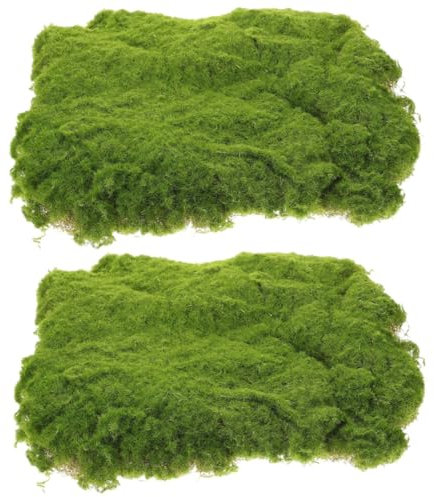 HANABASS 2stücke Künstliches Gartenrasen-moos Für Bastelprojekte Dekorationsmaterial Für Miniatur-landschaften Und Gartenverschönerung Wetterfest Und