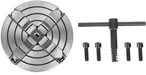 Mandrin de tour 125 mm 4 mors Mandrin à 4 mors Mandrin de tour indépendant à 4 mors Mandrin de tour K72 Mandrin à mors Mandrin de tour en métal Accessoires Mandrin de tournage Pince 3000 tr/min