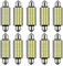 CJBIN Auto LED Innenbeleuchtung, 8 Stück 41MM Led Auto Innenraumbeleuchtung, 12V 1.2W Led innenraumbeleuchtung Birne Auto, Auto Innen Beleuchtung, Einfach zu Verwenden, Weiße Licht