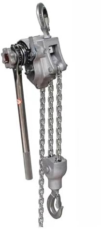 Moteur de palan manuel à chaîne Palan à chaîne manuel à levier en aluminium d'une capacité de 3 tonnes avec dispositif d'entraînement, palan à chaîne à cliquet portable for travaux électriques(10FT)