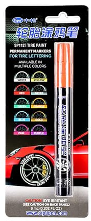 Wasserdichter Reifenmarker, Reifenlackstift, Reifenbeschriftungs-Lackstift, Reifendekorationsstift, Lackstift für Autoreifen, Autolackbeschriftungsmarkierungsstift, sicherer und geschmacksneutraler