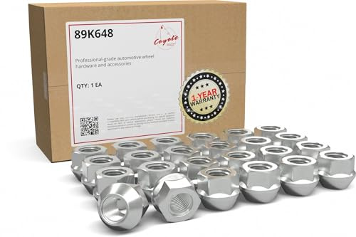 Wheel Accessories Parts 24 Pcs M14x1.5 14x1.5 Thread Open End Bulge Acorn 21mm 0.83 Long Lug Nuts Zinc 7/8 22mm Hex Fits Chevy Silverado 1500 Tahoe ｜ GMC Sierra 1500 ｜ Ram 1500