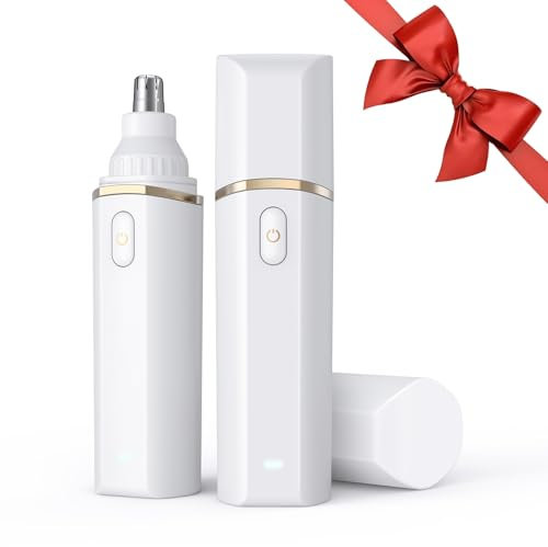 Roleader Mini Taglia Peli Naso Portatile, Tagliapeli Naso Professionale Indolore, Ricaricabile USB, per Uomini e Donne Epilatore Elettrico, Facile Pulizia (Bianco,1pc)