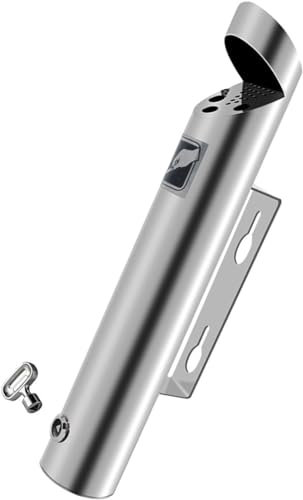 DIMEIYAN Wandaschenbecher, Außenwandaschenbecher, gebürsteter Edelstahl, Wandaschenbecher for den Außenbereich, Zylinder, ideal for den Einsatz außerhalb von Büros, Restaurants und Bars