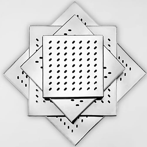 GUTIXI Quadratische Ablaufabdeckungen, 1 Stück Edelstahl-Bodenablauf, 20/25/30/35 Entwässerungsgitter, Badezimmer-Duschablaufabdeckung (30 x 30 x 1,5 cm)
