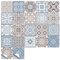 BQRKOTM 20 Pièces Stickers Carrelage, Autocollants de Carrelage Adhésifs Mural, Autocollants Marocains Imperméables pour Décoration de Cuisine, Salle de Bain, Chambre à Coucher (10×10cm)